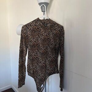 Wild Fable Cheetah Turtleneck Bodysuit